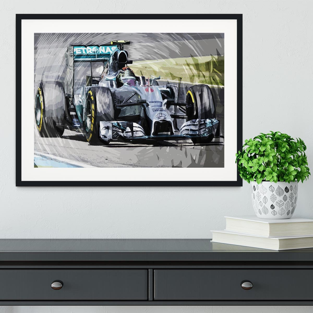 Nico Rosberg Formula 1 Framed Print - Canvas Art Rocks - 1