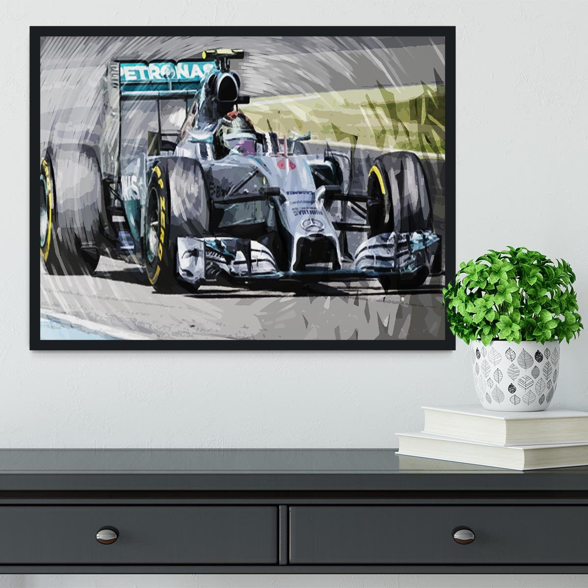Nico Rosberg Formula 1 Framed Print - Canvas Art Rocks - 2