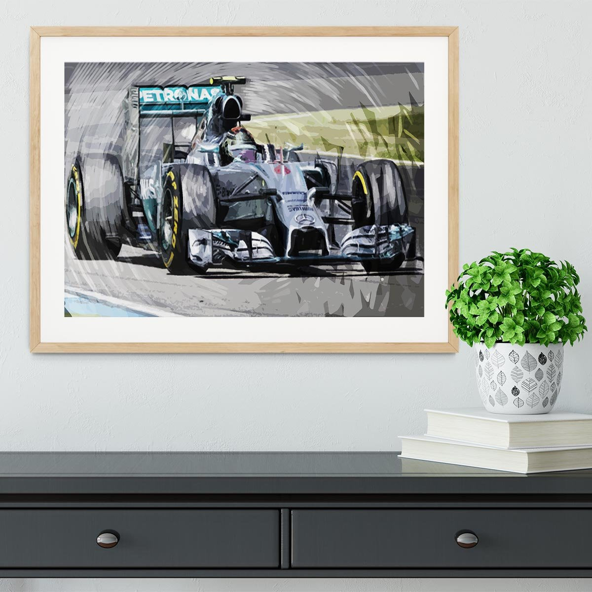 Nico Rosberg Formula 1 Framed Print - Canvas Art Rocks - 3