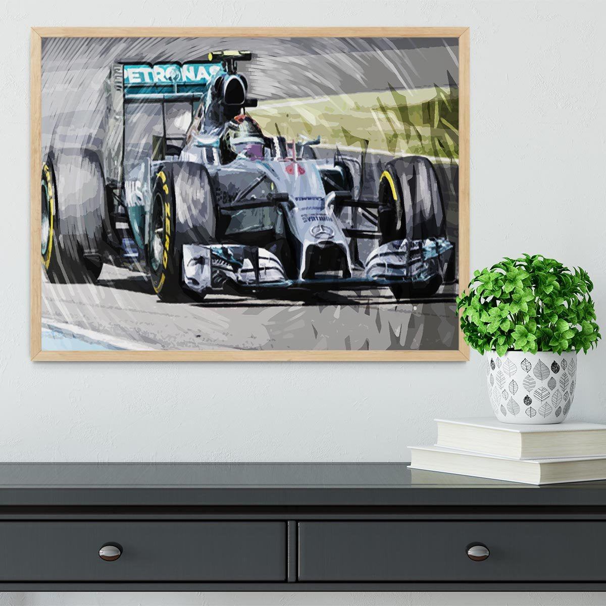 Nico Rosberg Formula 1 Framed Print - Canvas Art Rocks - 4