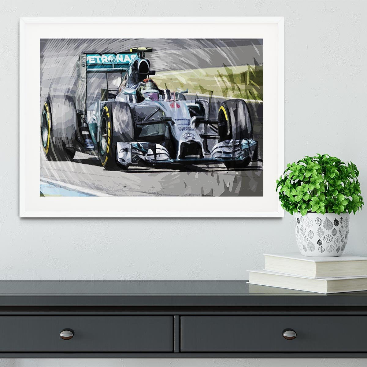 Nico Rosberg Formula 1 Framed Print - Canvas Art Rocks - 5