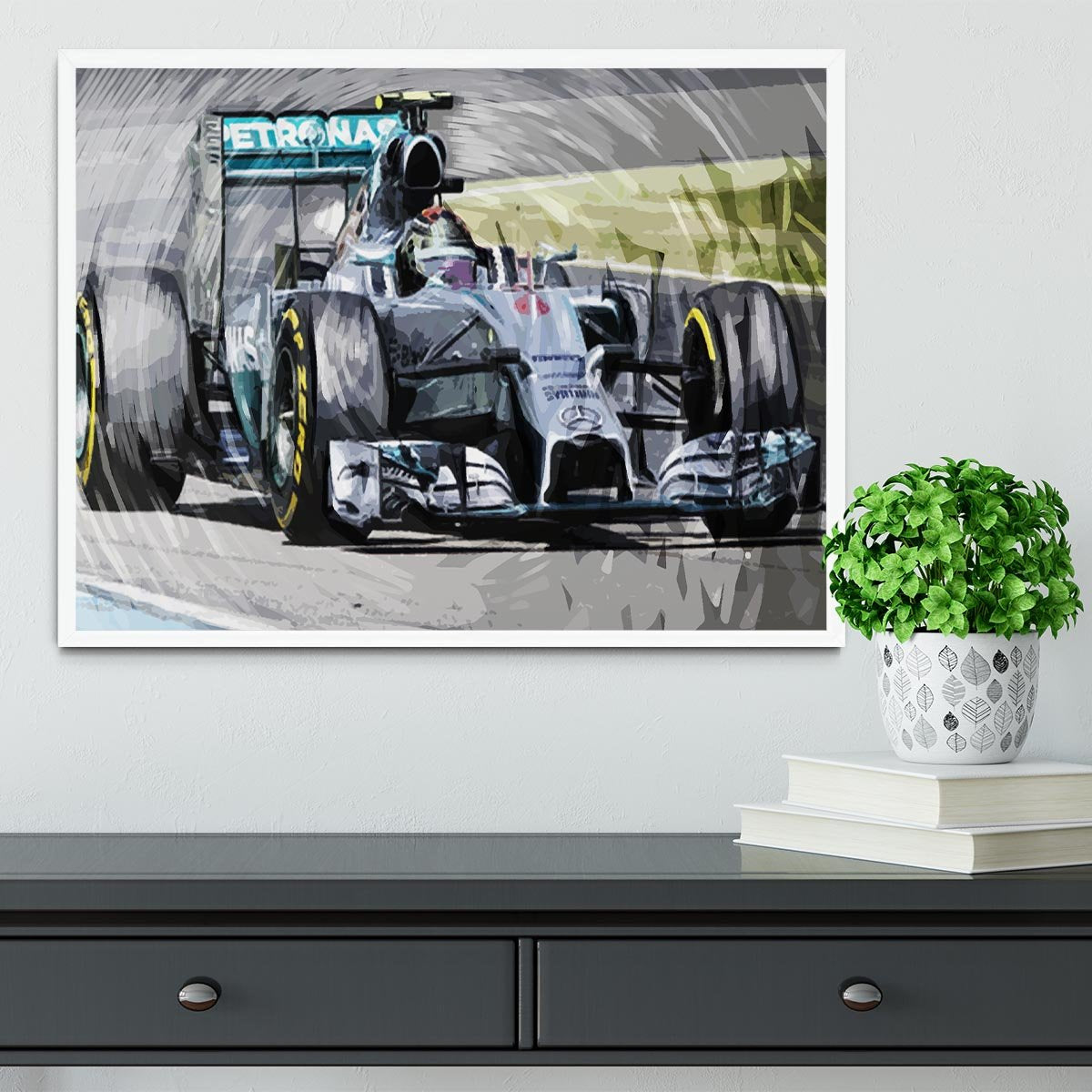 Nico Rosberg Formula 1 Framed Print - Canvas Art Rocks -6