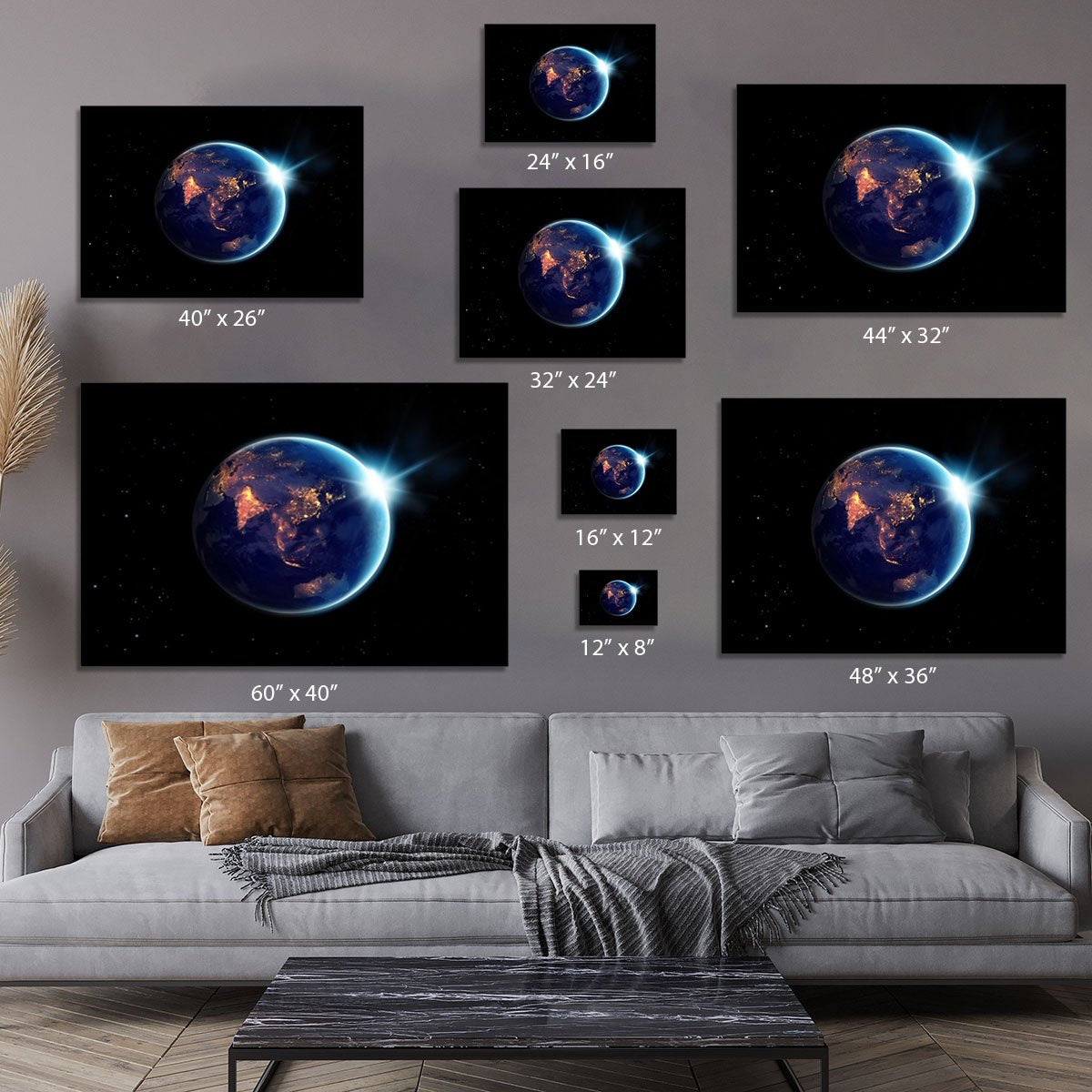 Night in planet Canvas Print or Poster