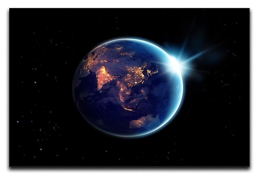 Night in planet Canvas Print or Poster  - Canvas Art Rocks - 1