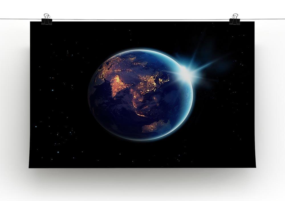 Night in planet Canvas Print or Poster - Canvas Art Rocks - 2