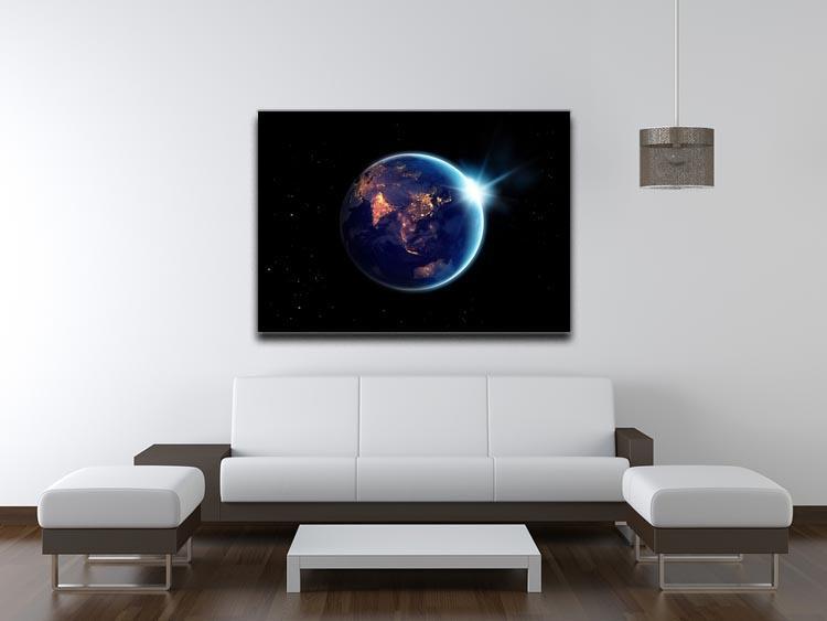 Night in planet Canvas Print or Poster - Canvas Art Rocks - 4