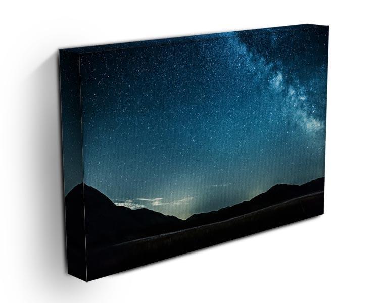 Night sky with stars milky way over mountains Canvas Print or Poster - Canvas Art Rocks - 3