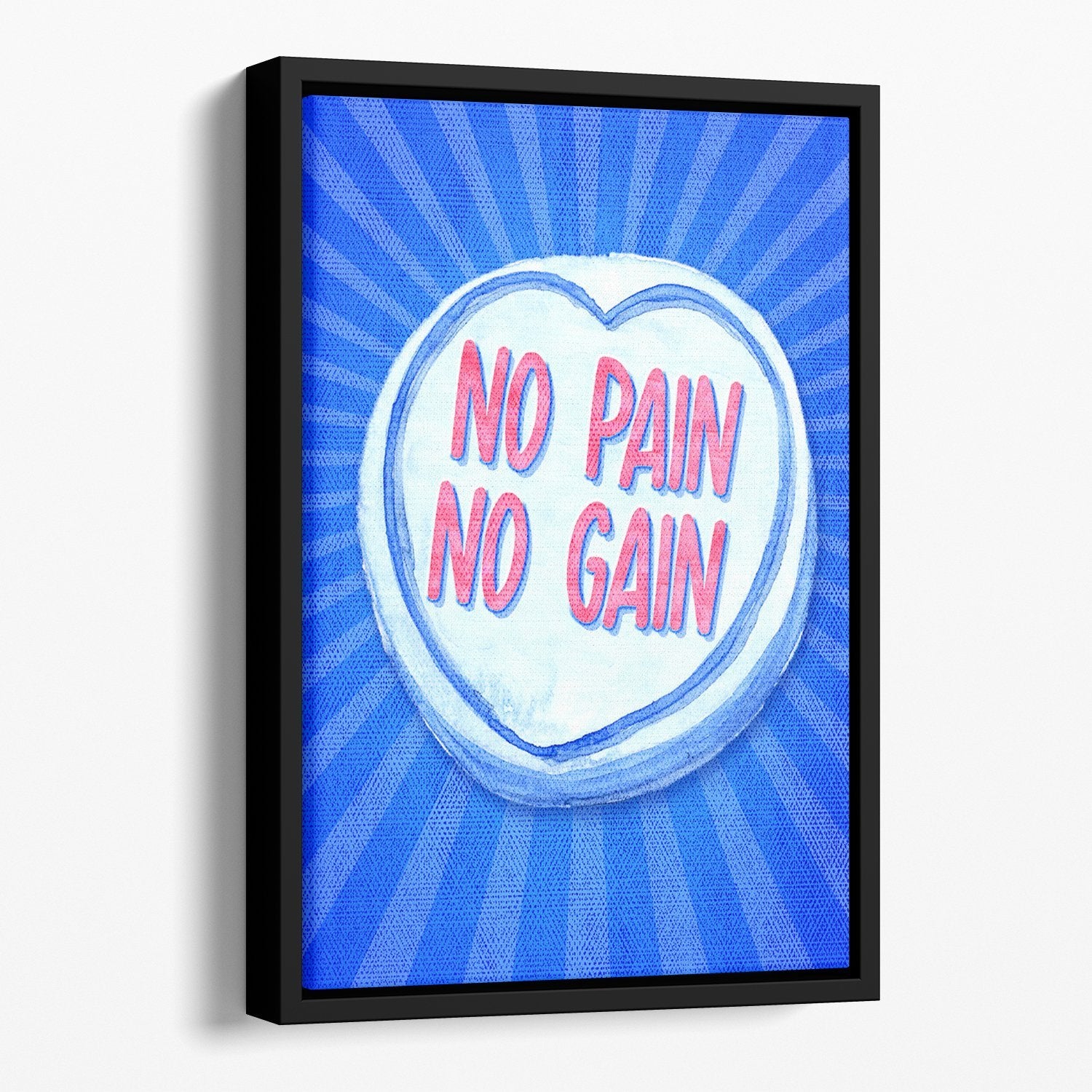 No Pain Loveheart Canvas