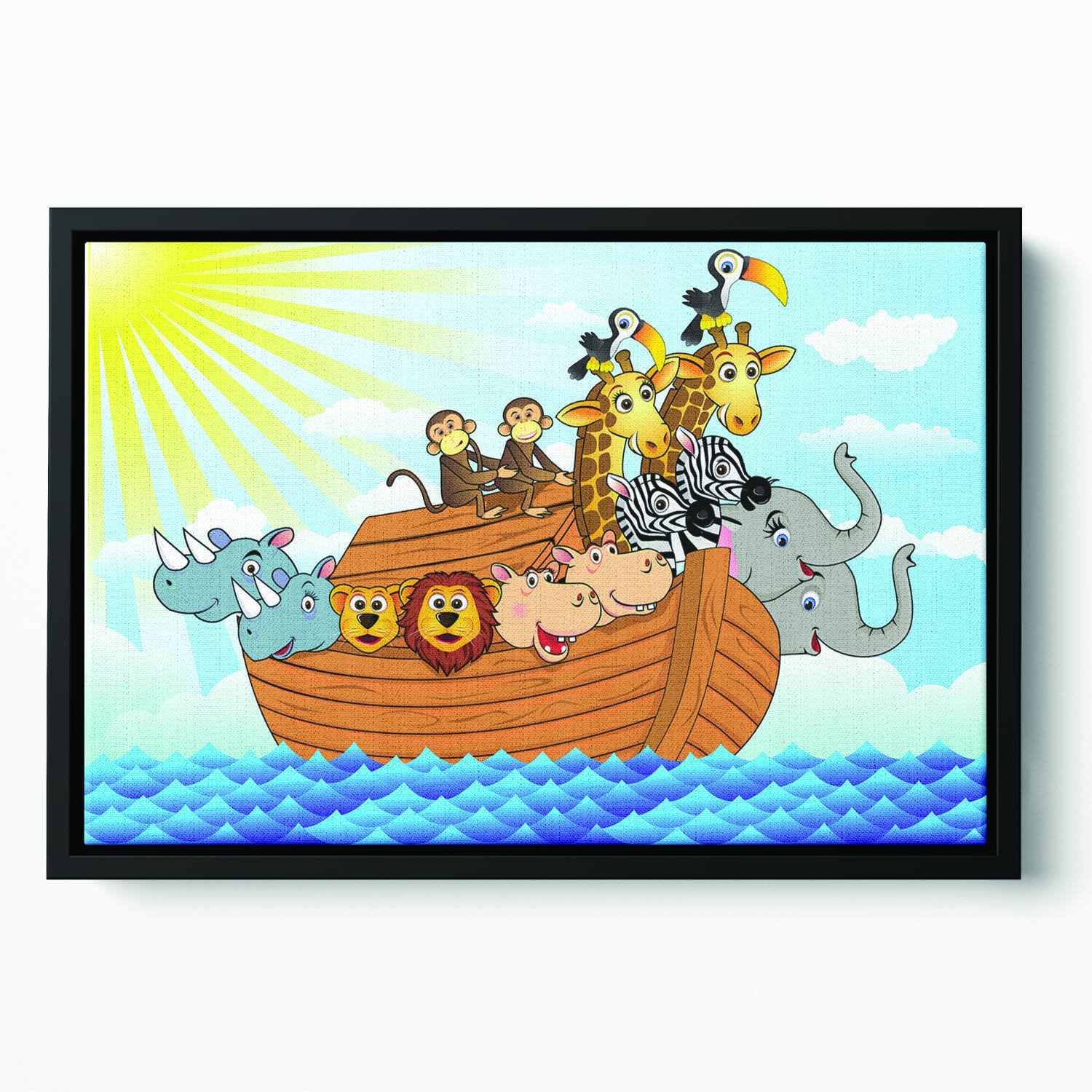 Noah Ark Floating Framed Canvas