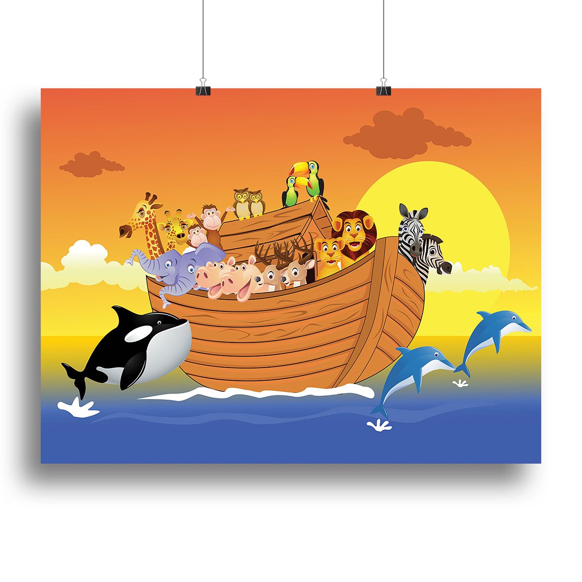Noah Ark Whale Canvas Print or Poster