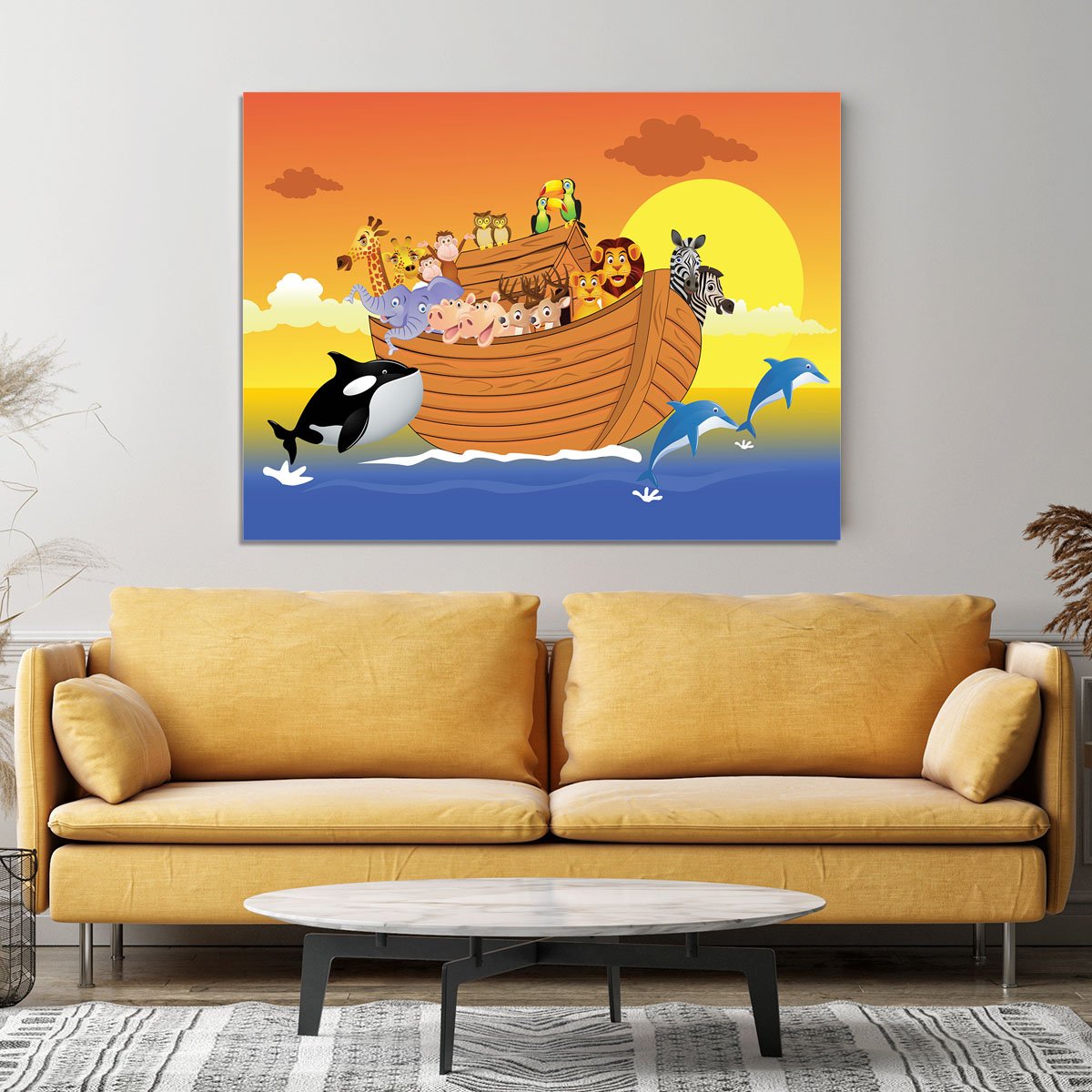 Noah Ark Whale Canvas Print or Poster