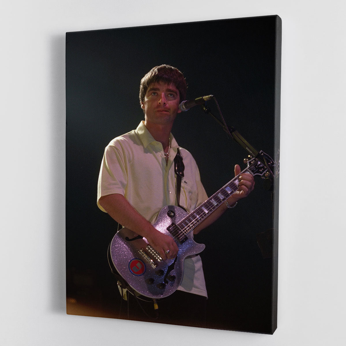 Noel Gallager of Oasis playing guitar Canvas Print or Poster