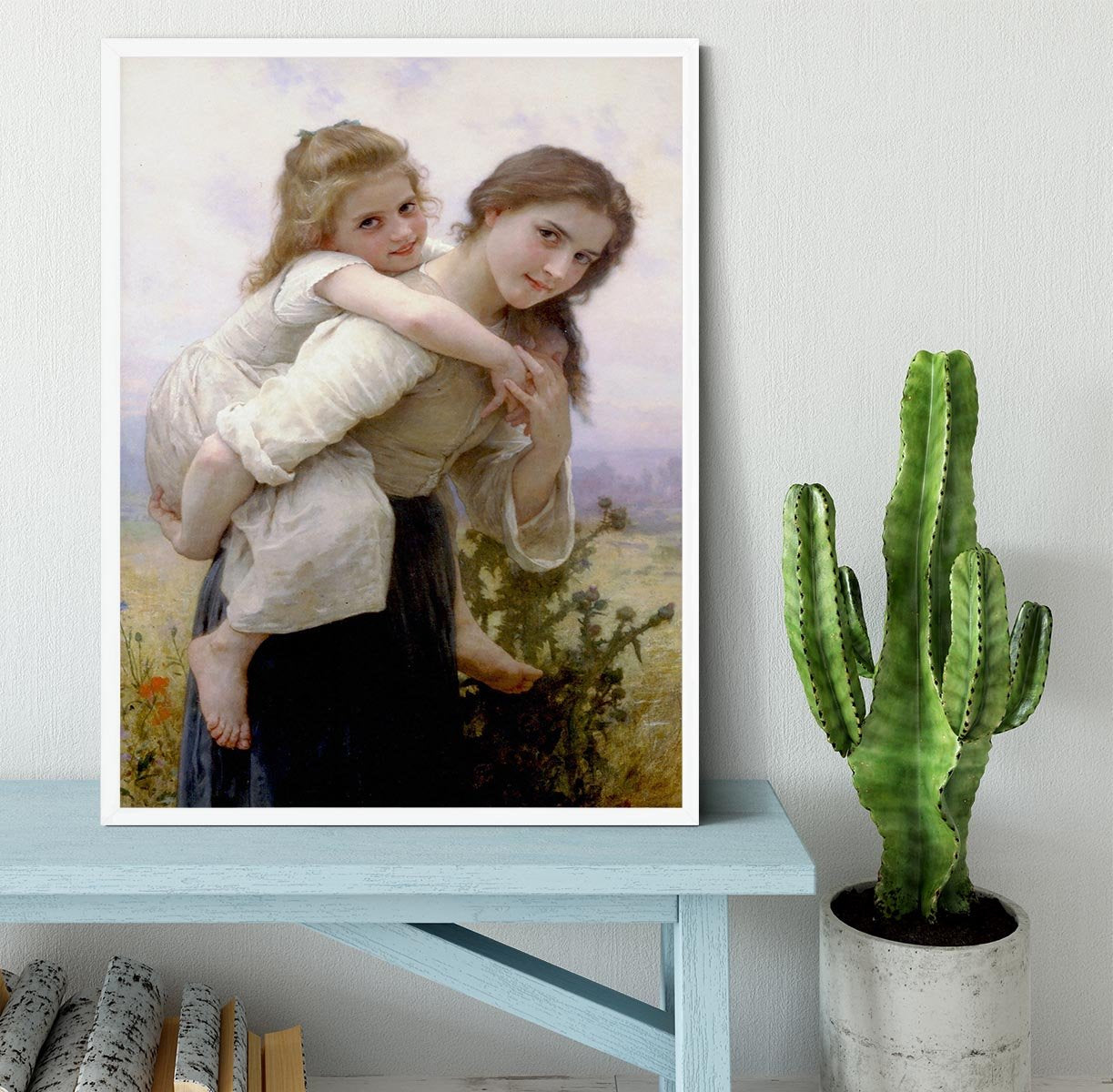 Not Too Much To Carry By Bouguereau Framed Print - Canvas Art Rocks -6