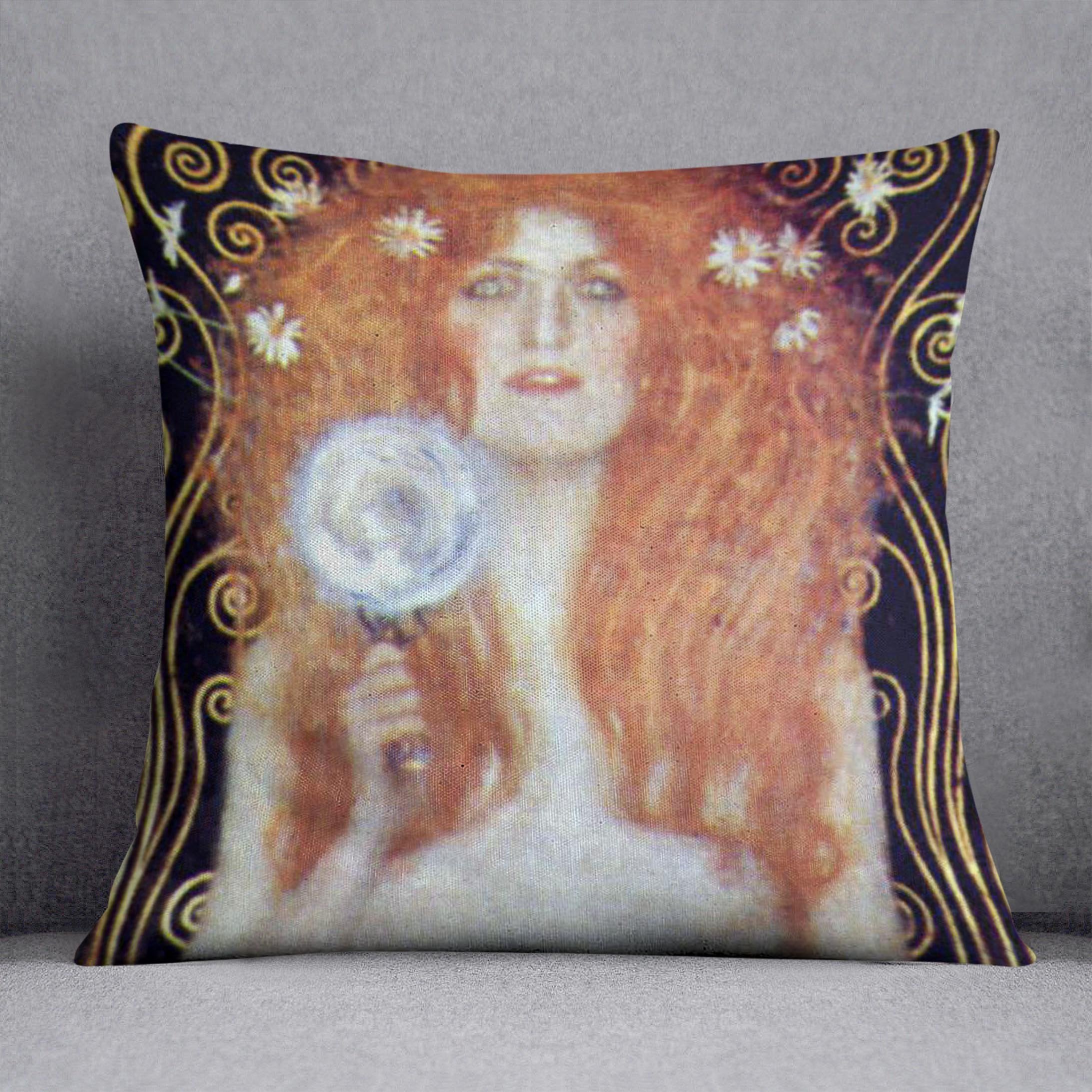 Nuda Veritas Naked Truth by Klimt Throw Pillow