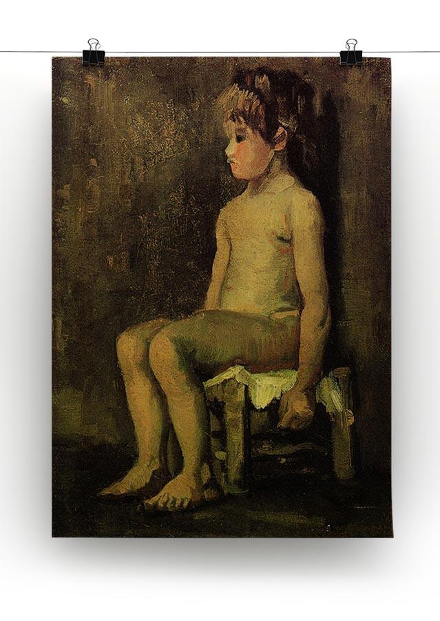 Nude Study of a Little Girl Seated by Van Gogh Canvas Print & Poster - Canvas Art Rocks - 2