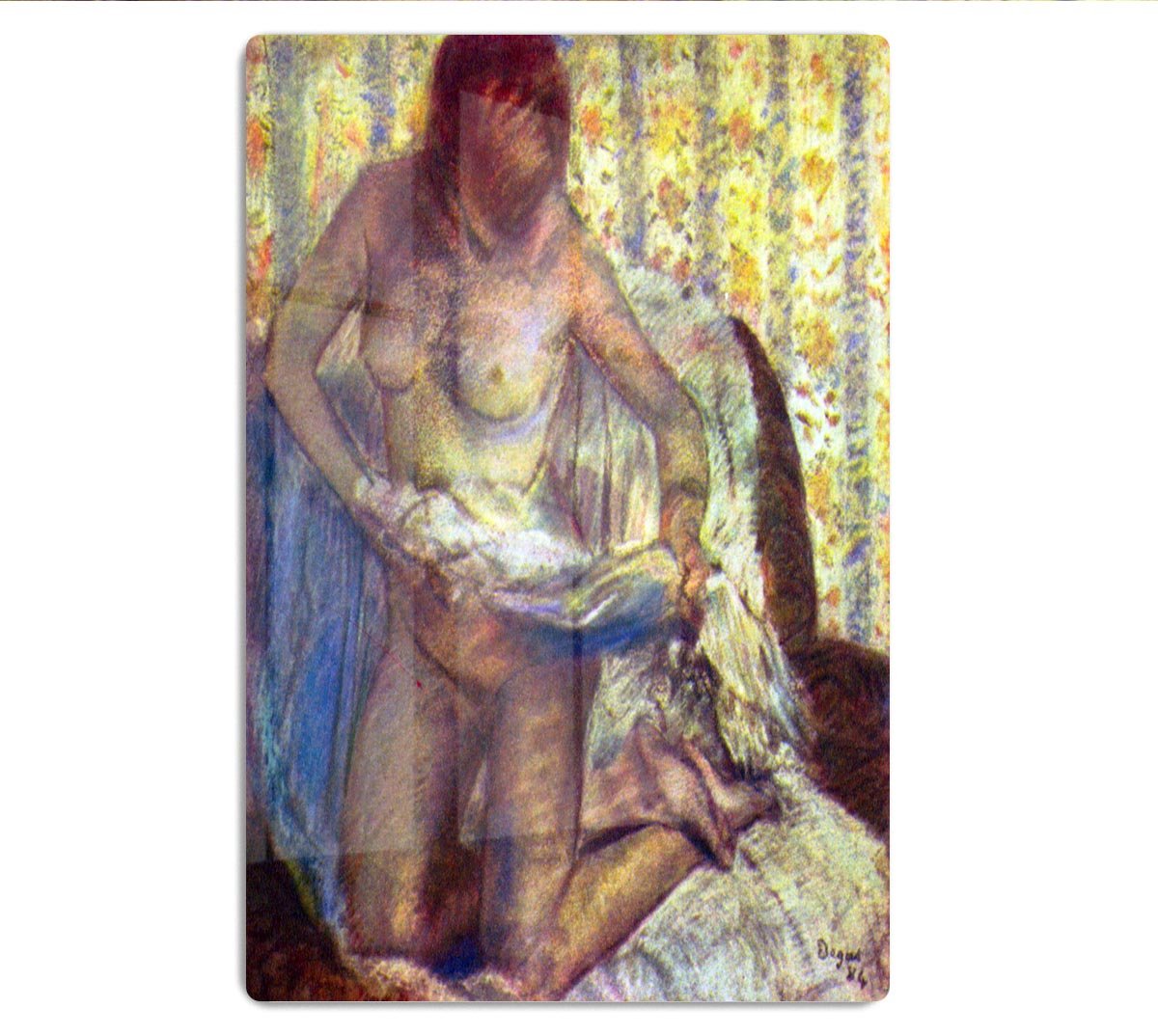 Nude Woman by Degas HD Metal Print - Canvas Art Rocks - 1