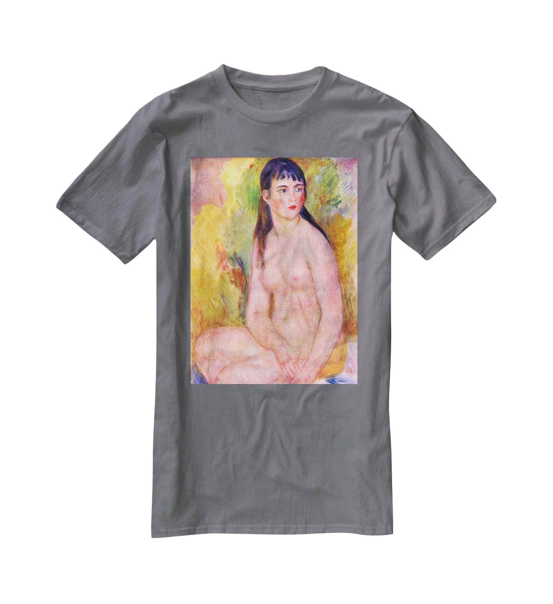 Nude female by Renoir T-Shirt - Canvas Art Rocks - 3