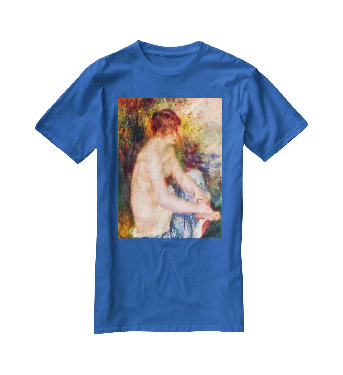 Nude in blue by Renoir T-Shirt - Canvas Art Rocks - 2