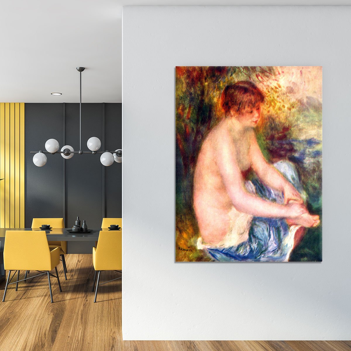 Nude in blue by Renoir Canvas Print or Poster