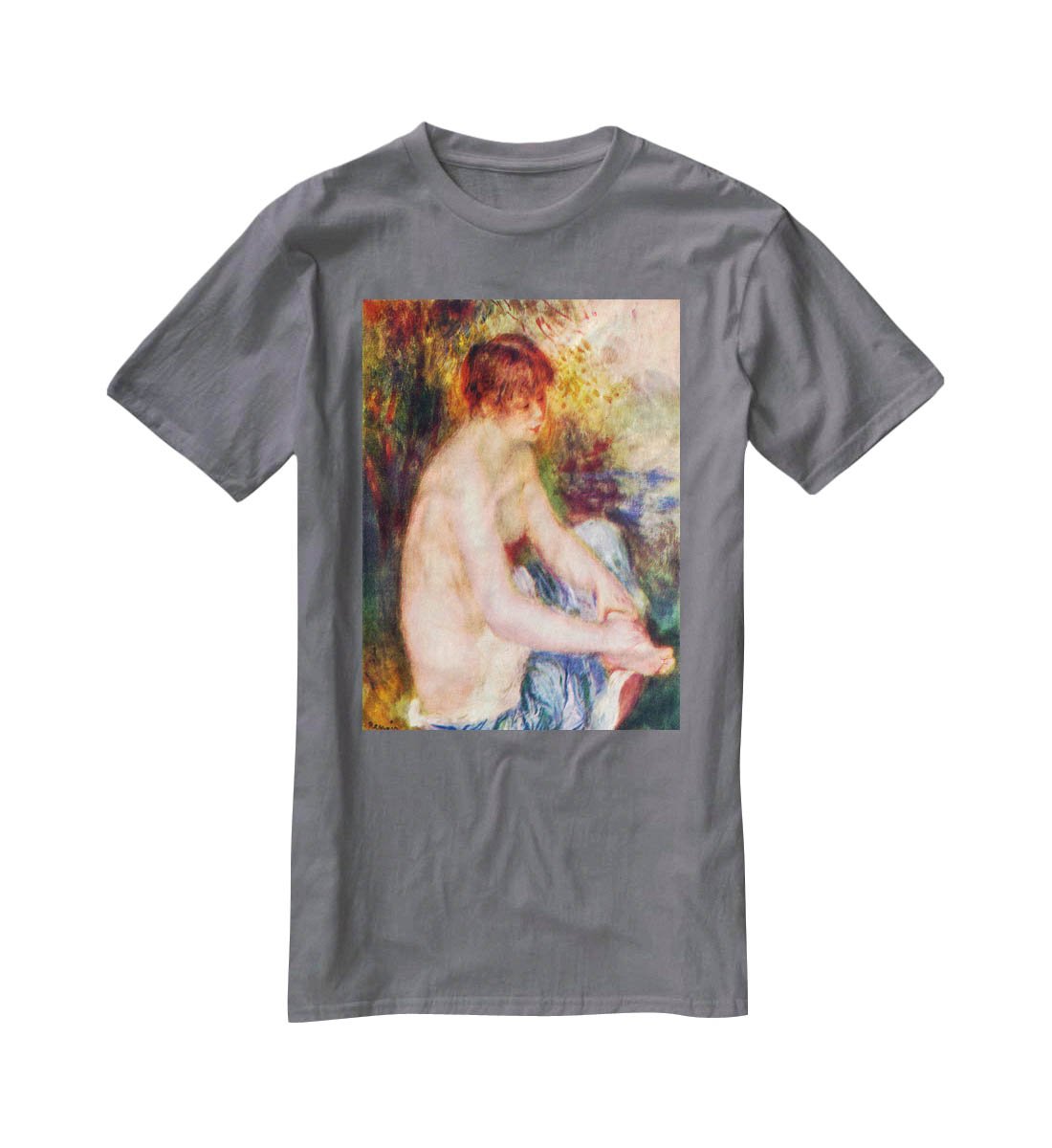 Nude in blue by Renoir T-Shirt - Canvas Art Rocks - 3