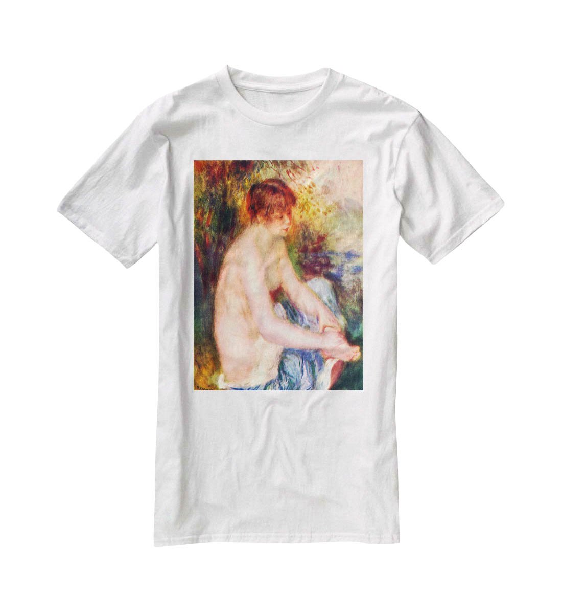 Nude in blue by Renoir T-Shirt - Canvas Art Rocks - 5