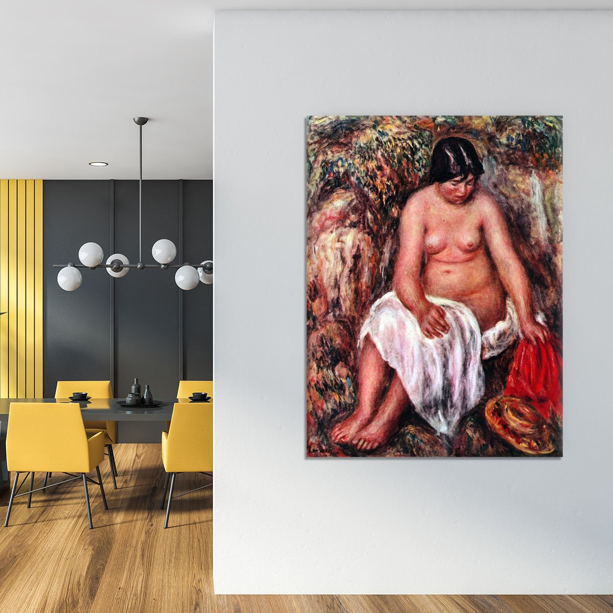 Nude with Straw by Renoir by Renoir Canvas Print or Poster