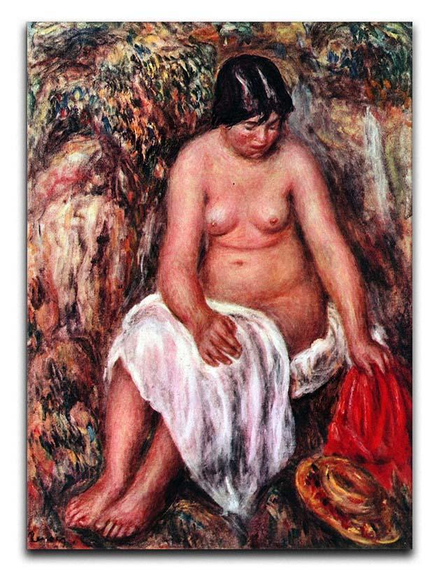Nude with Straw by Renoir by Renoir Canvas Print or Poster  - Canvas Art Rocks - 1