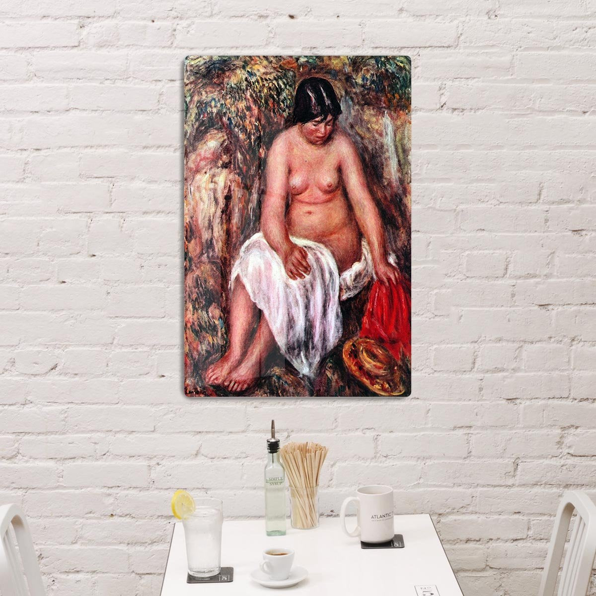 Nude with Straw by Renoir by Renoir HD Metal Print