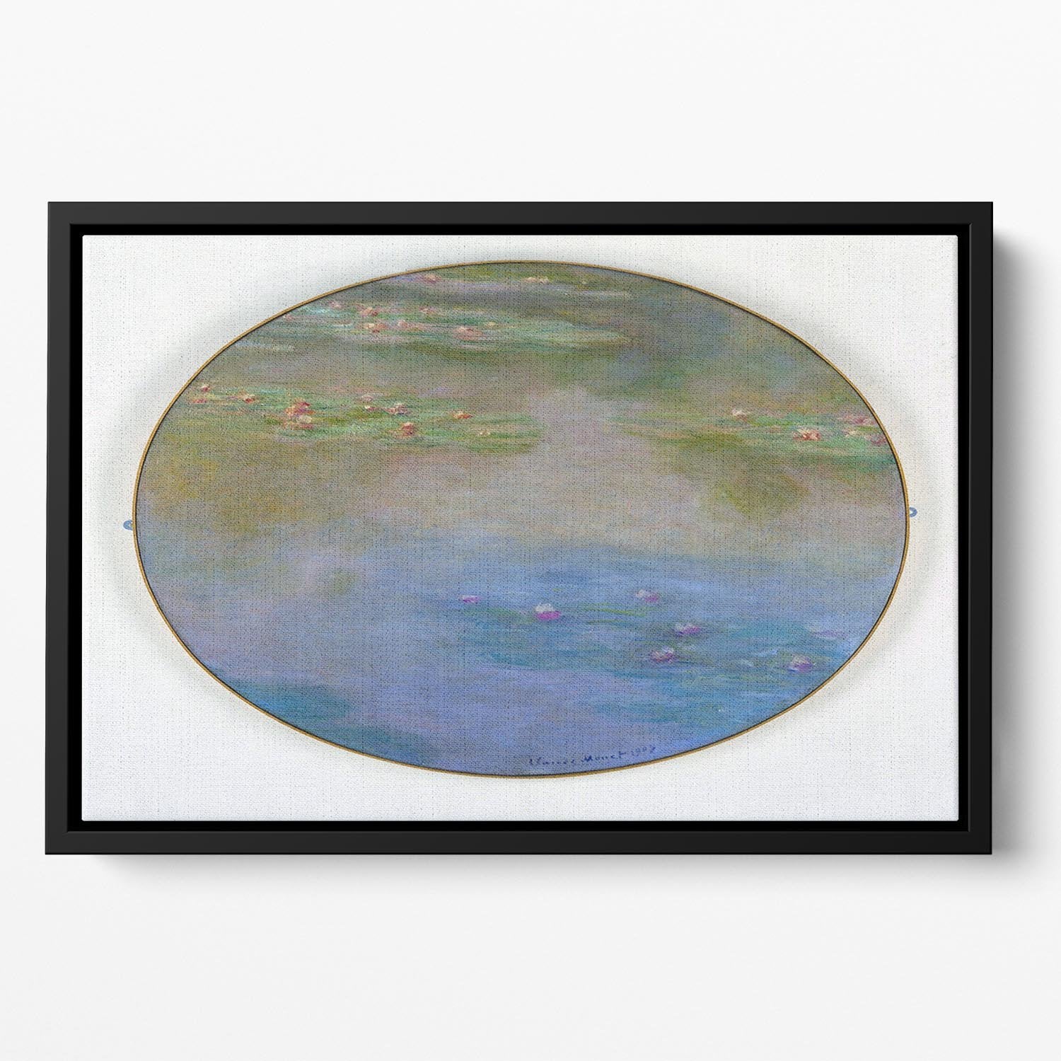 Nympheas By Manet Floating Framed Canvas