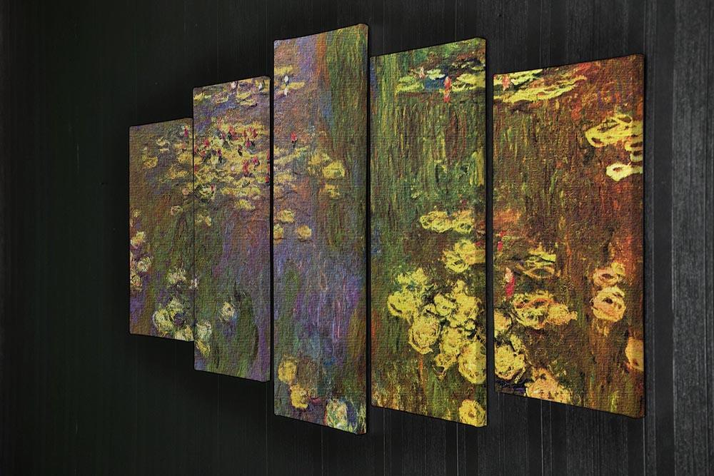 Nympheas water plantes 5 Split Panel Canvas - Canvas Art Rocks - 2