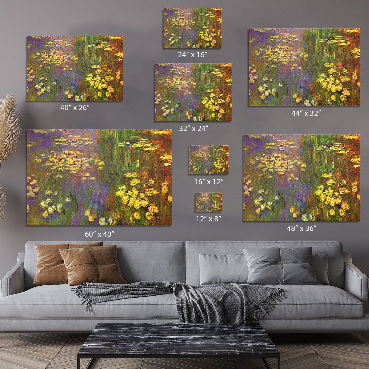 Nympheas water plantes Canvas Print or Poster