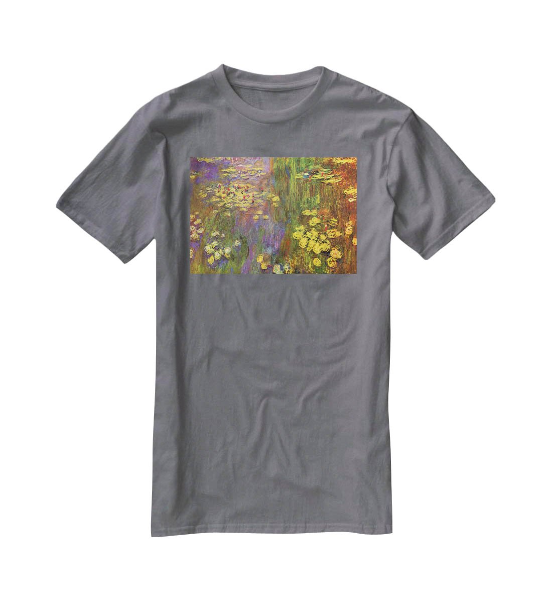 Nympheas water plantes by Monet T-Shirt - Canvas Art Rocks - 3