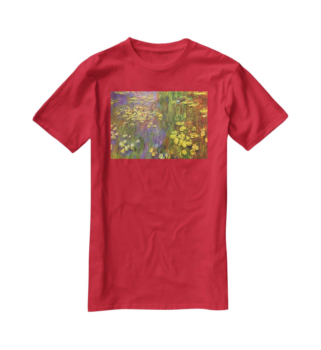 Nympheas water plantes by Monet T-Shirt - Canvas Art Rocks - 4