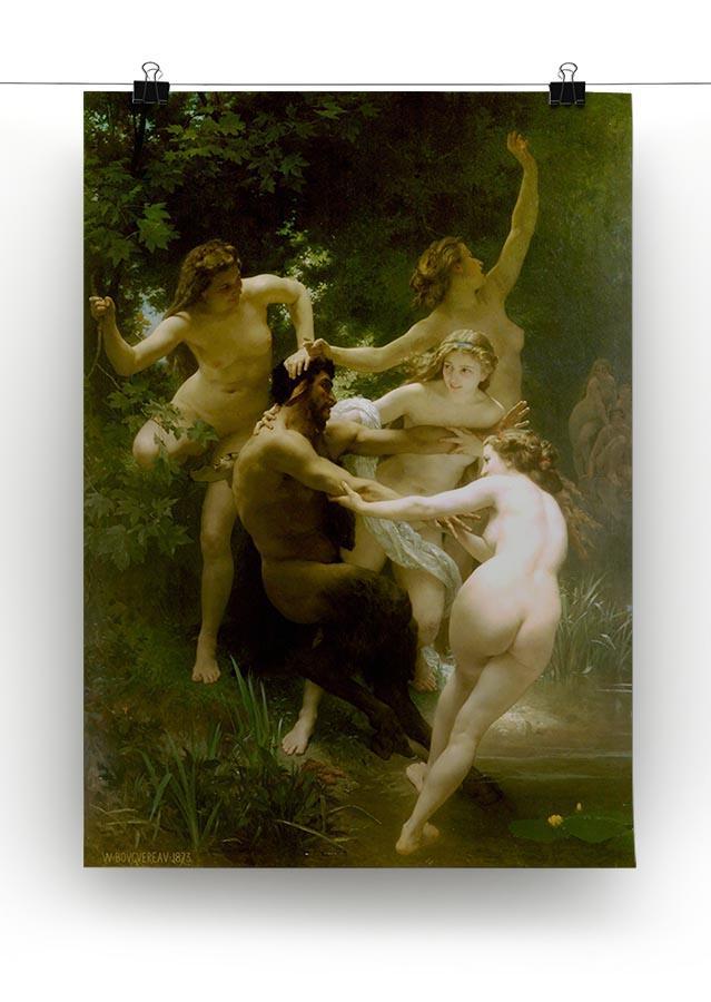 Nymphs and Satyr By Bouguereau Canvas Print or Poster - Canvas Art Rocks - 2