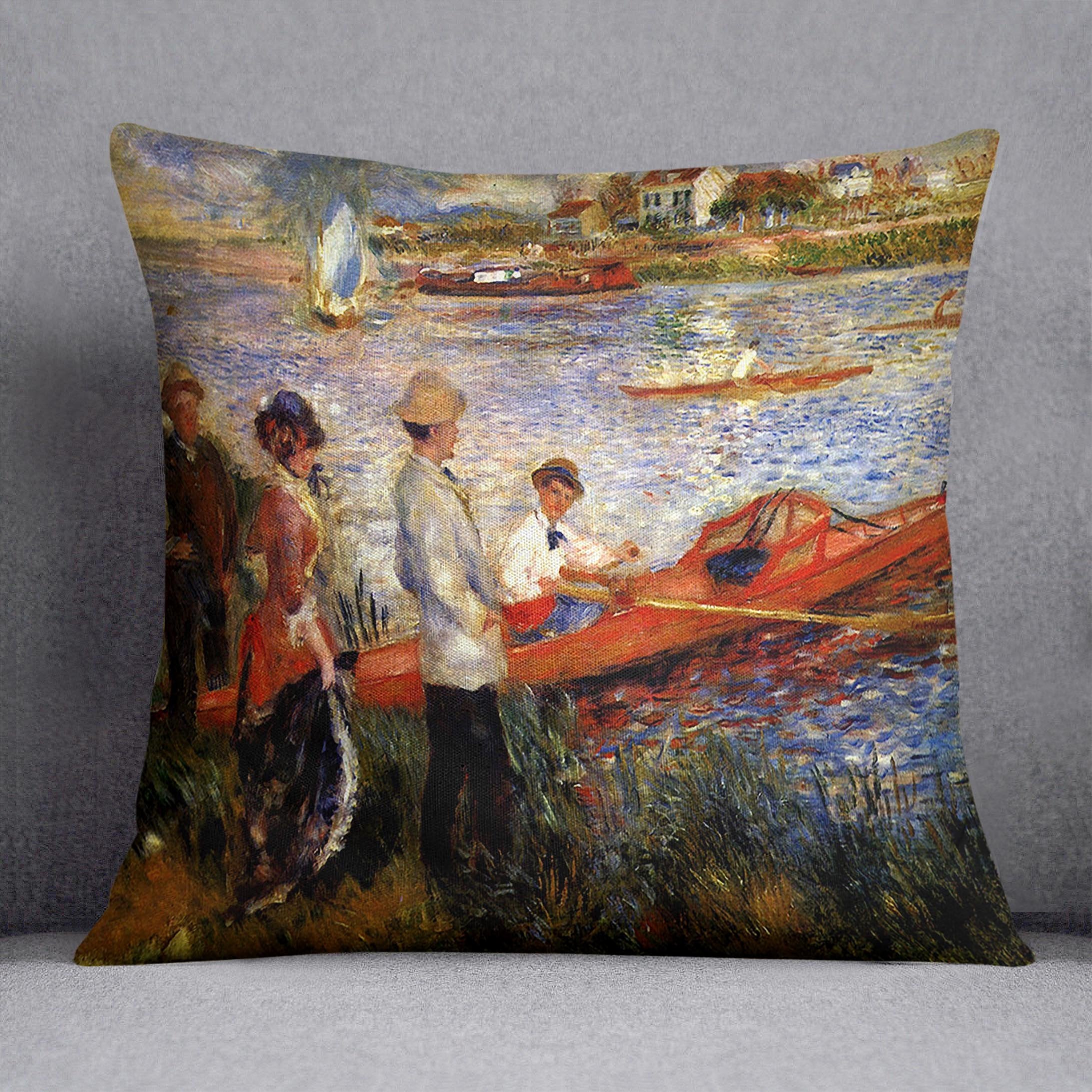 Oarsman of Chatou by Renoir Throw Pillow