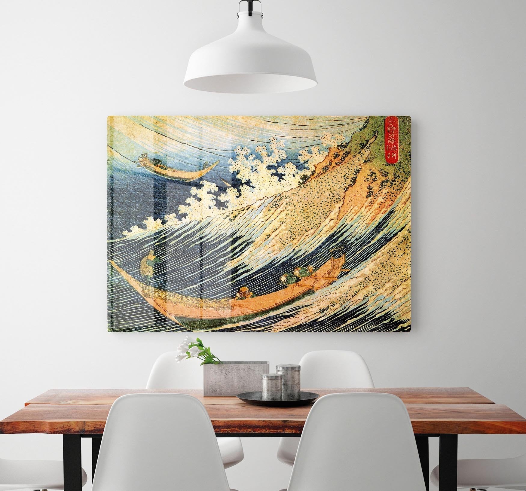 Ocean landscape 2 by Hokusai HD Metal Print