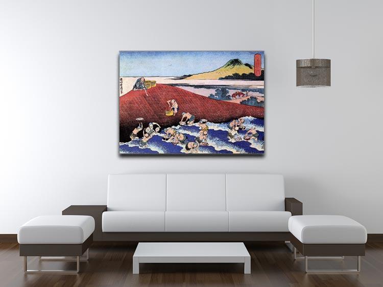 Ocean landscape with fishermen by Hokusai Canvas Print or Poster - Canvas Art Rocks - 4