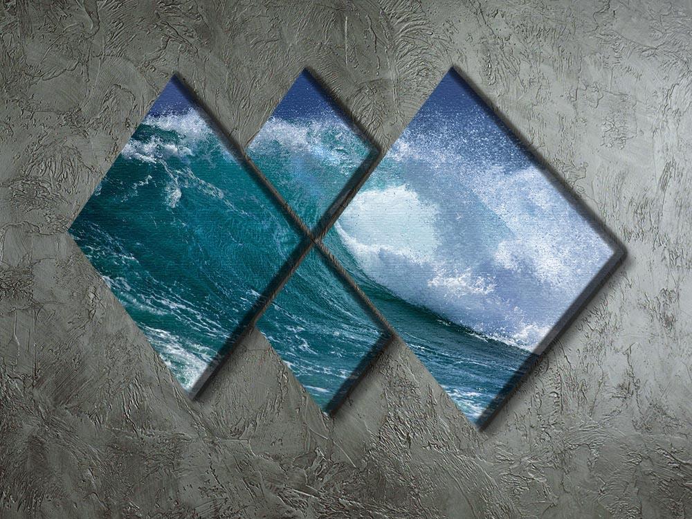 Ocean wave 4 Square Multi Panel Canvas  - Canvas Art Rocks - 2
