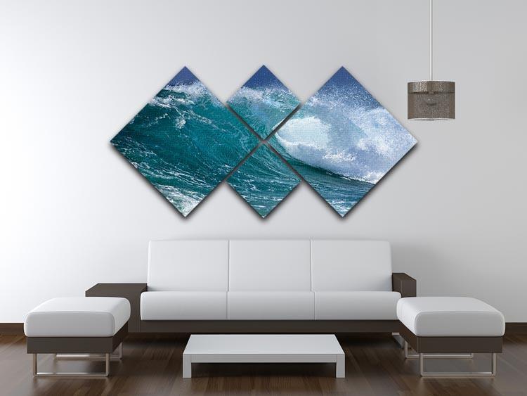 Ocean wave 4 Square Multi Panel Canvas  - Canvas Art Rocks - 3