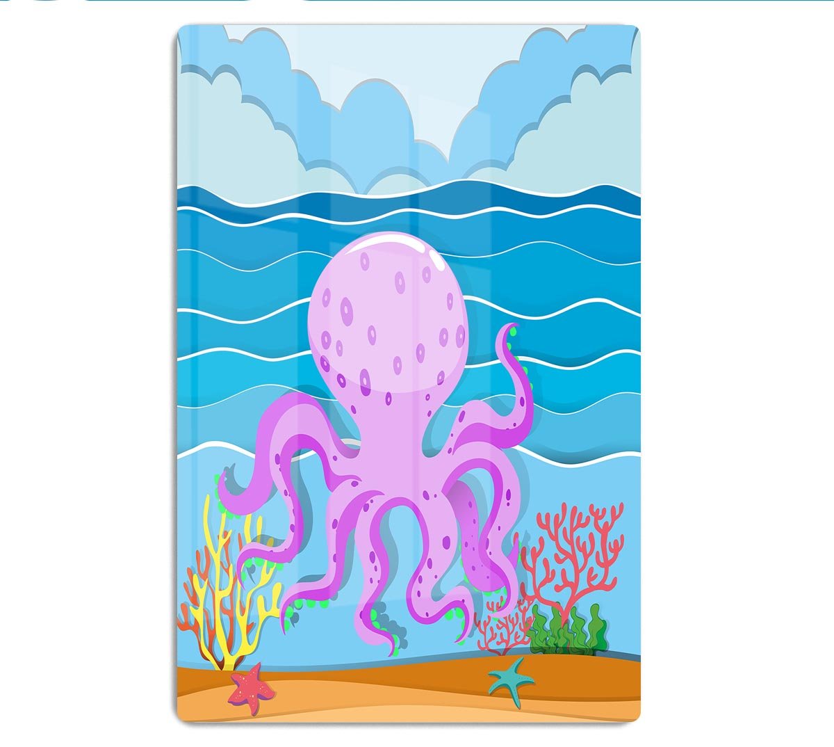 Octopus in the ocean HD Metal Print - Canvas Art Rocks - 1