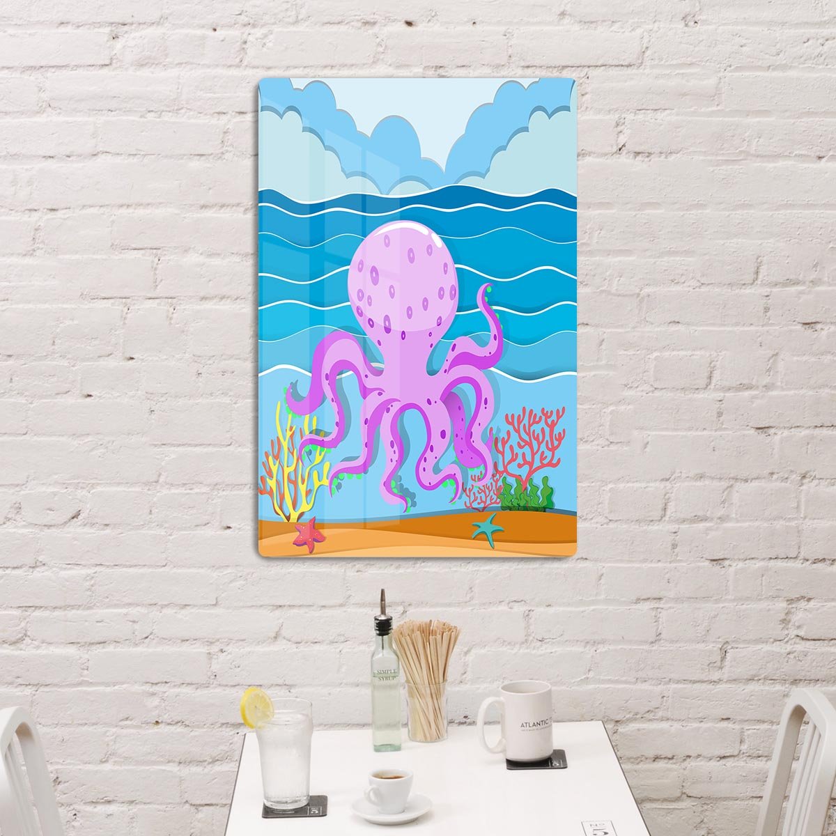 Octopus in the ocean HD Metal Print - Canvas Art Rocks - 3