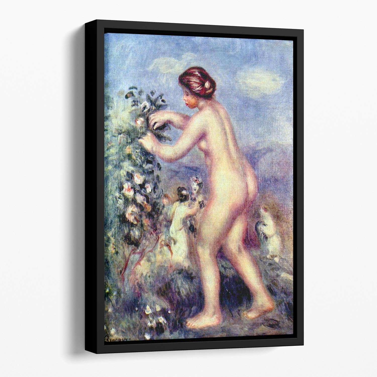 Ode to flower after Anakreon by Renoir Floating Framed Canvas