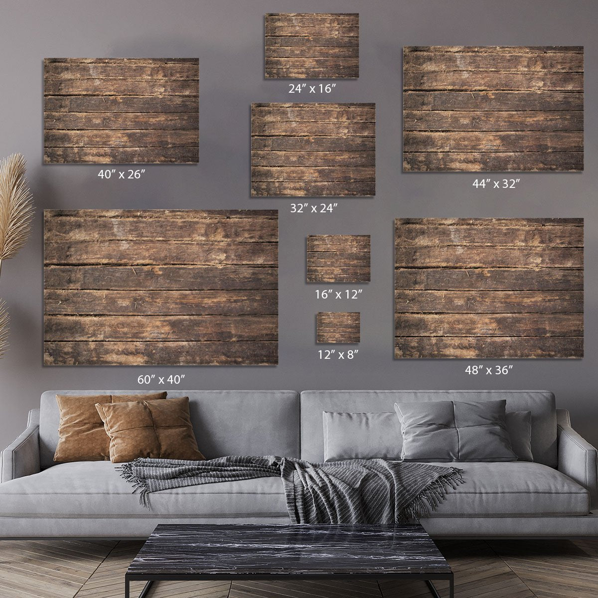 Old Panels Canvas Print or Poster