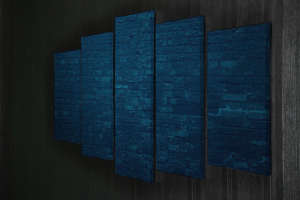 Old dark blue 5 Split Panel Canvas - Canvas Art Rocks - 2
