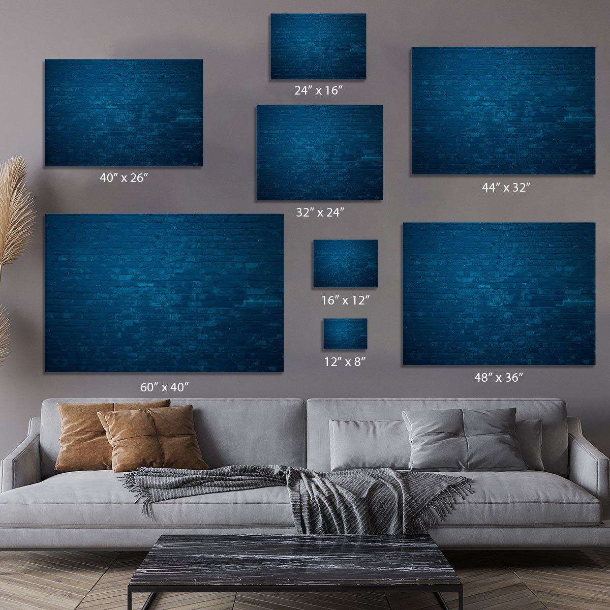 Old dark blue Canvas Print or Poster