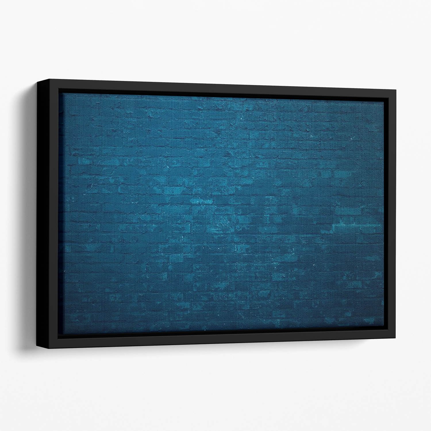 Old dark blue Floating Framed Canvas