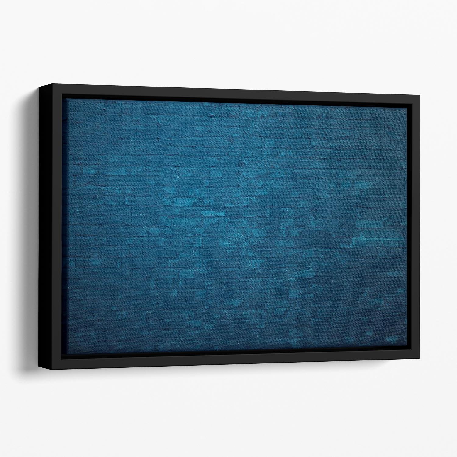 Old dark blue Floating Framed Canvas - Canvas Art Rocks - 1