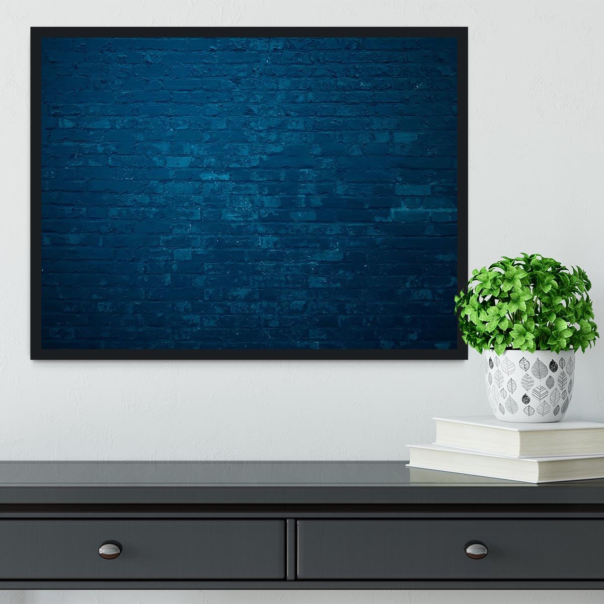 Old dark blue Framed Print - Canvas Art Rocks - 2