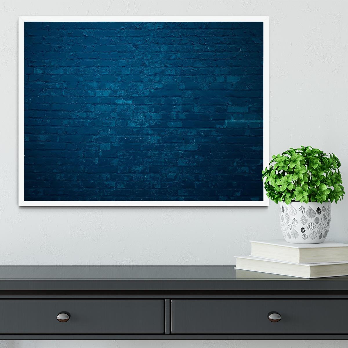 Old dark blue Framed Print - Canvas Art Rocks -6