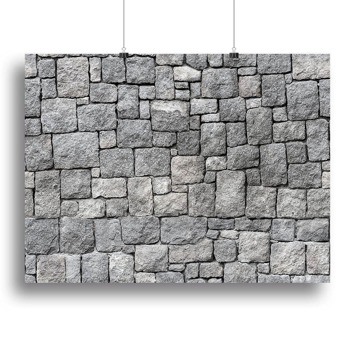 Old gray stone wall Canvas Print or Poster